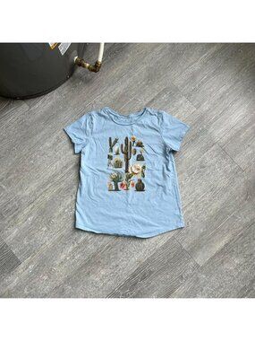 Blue / Green / Multi Graphic Cactus Baby Tee / T-Shirt
